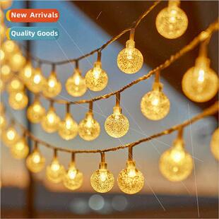 ghts Camping String Bubbles Balls Solar Crystal LED