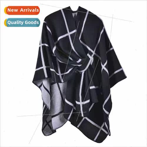 2023 new fall winter open warm shawl Europe Uned States clas