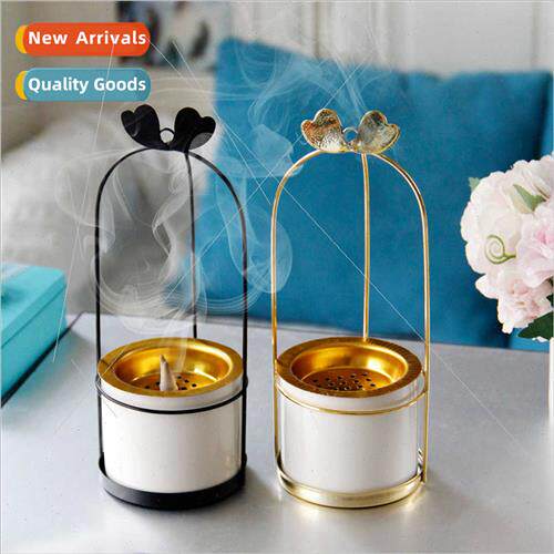 Middle East Arab metal iron ceramic combination incense burn