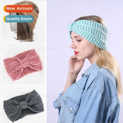Knted wool hair accessories hair bWomen fall winter horizont