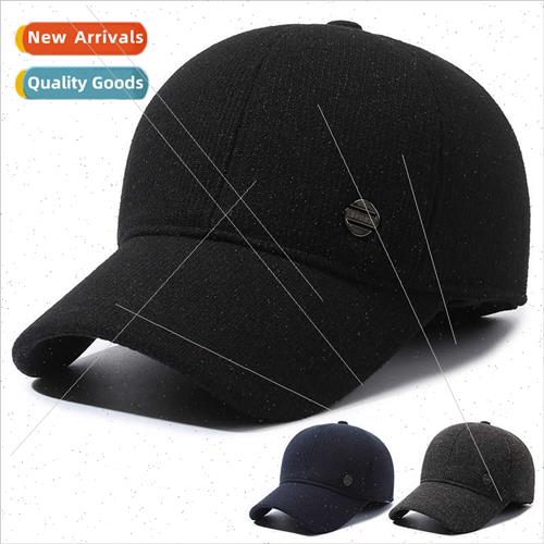 Hat middle-aged men warm padded cotton cap middle-aged ear p