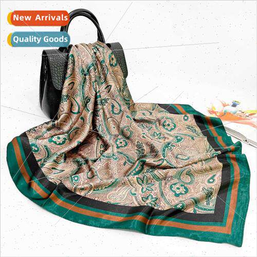 22 new cashew printing simulation silk scarf women in Europe
