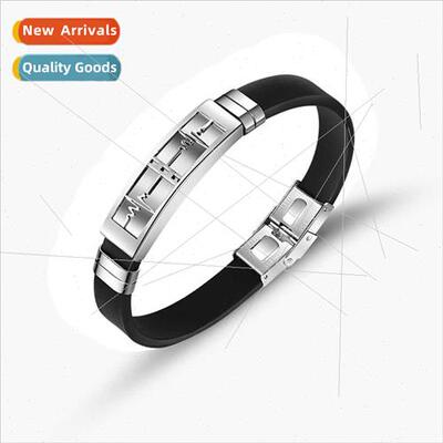 Skeleton tanium steel men personalised bracelet jewellery st