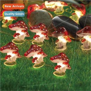 light string lights copper mushroom wire led simulation