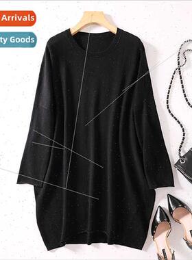 lk cashmere kn sweater women mulberry silk round neck solid