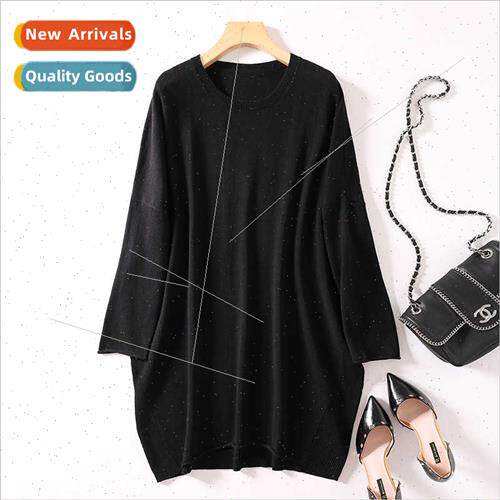 lk cashmere kn sweater women mulberry silk round neck solid