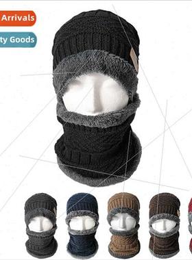 Hat men fall winter wool knted pullover hat padded thickened