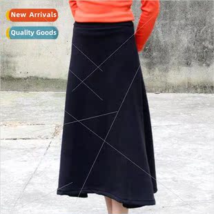 Women 2020 new half-body skirt fall winter padded thickened