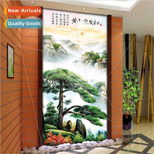 Diamond painting full diamonds living room entrance vertical