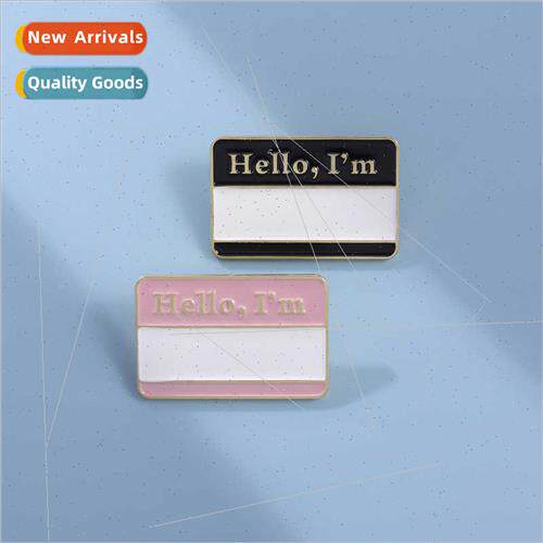 Personalised creative memo message niche design metal brooch