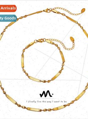 Europe ins creative niche nd patchwork snakebone chain neckl