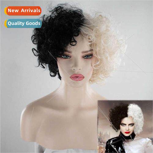 Black Whe Wch Cruella COS Wig ted Dog Cruella Europe Women F