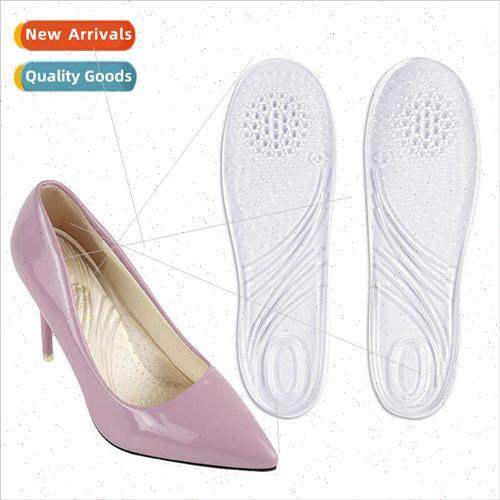 Transparent high-heeled shoe insole pressure-relieving shock