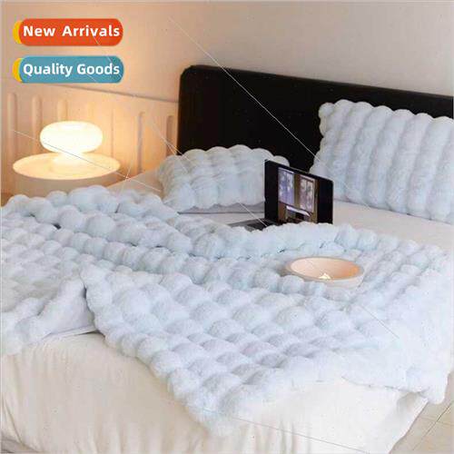 Autumn winter Tuscany straight fur blanket sofa blanket leis