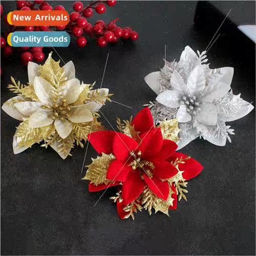 Christmas flowers decorative hanging decorations diy triple
