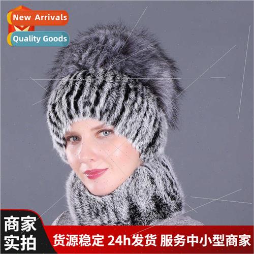 Rabb hair hat female winter fashion Korean rabb hair scarf w