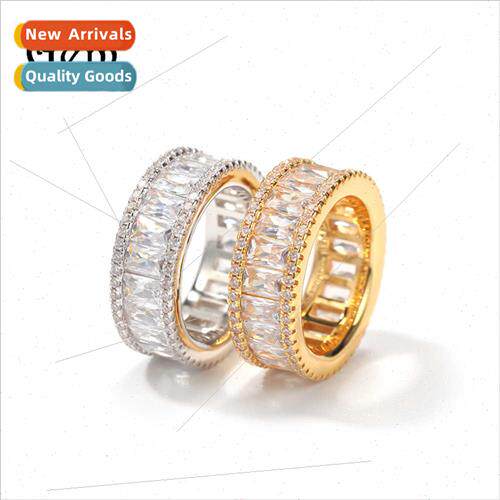 Copper Set Zirconia T Square Zirconia Ring Couple Europe mpl