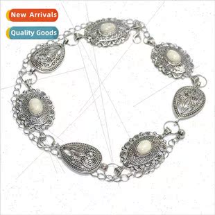 ladies metal hollow ethnic deco retro new chain Europe waist