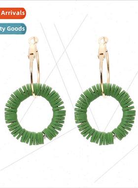 Korean fashion temperament resin earrings 2022 spring new de
