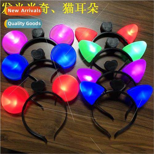Glowing Mickey ears Mickey hair bands cat ears hair clips st