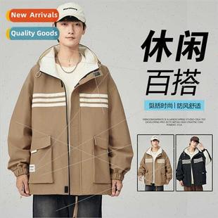 Large Workwear Jacket Men Fall Pocket New 2023 Functional