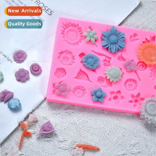 22-links Flower Flip licone Mould Cake DIY Chocolate Pudding
