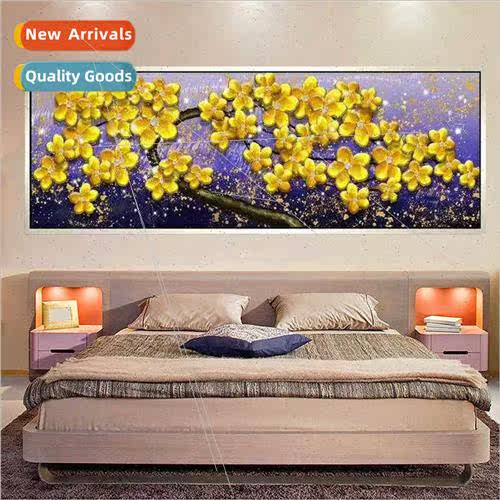 Diamond painting new DIY bedside golden flowers full round d