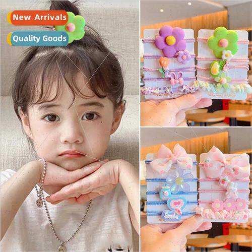 Children hair tie rubber bgirls high ponytail hair circle ba