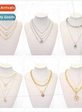 Europe Multi-Layer Necklace DIY Metal Cuban Chain Hip Hop St