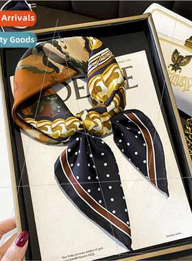 Korean  star point cartoon tiger 70 twill silk square scarf
