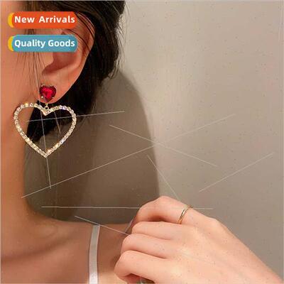 925 silver needle Korea crystal diamond earrings earrings wh