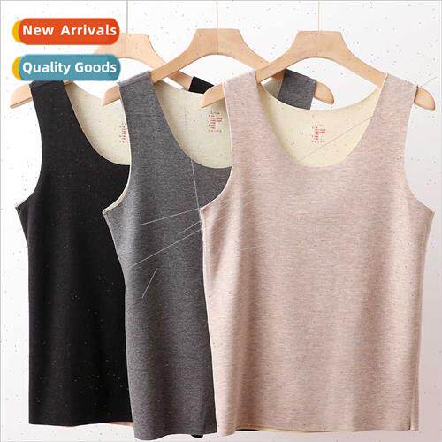lk De Velvet Men Thermal Vest 2024 Spring New Solid Color St
