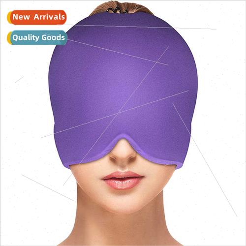 Cold Pack Head Cover Gel Ice Mask Headache Migraine Cap Stch