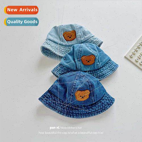 Autumn children cowboy fisherman hat cute cartoon bear men w