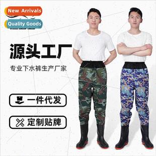 waterprohalf fish Thickening PVC shoes catch pants type rain