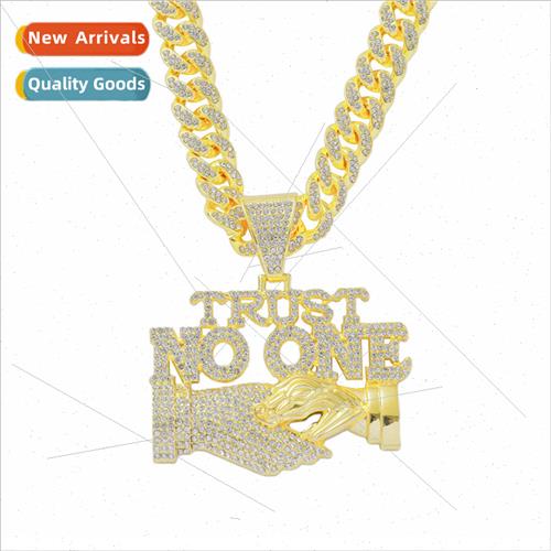 Europe hip hop alloy full diamond letters patchwork pendant