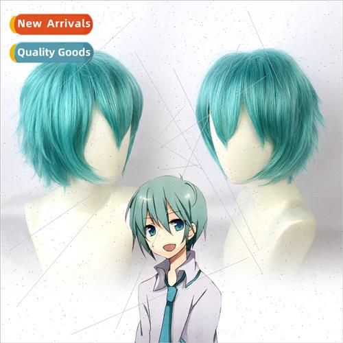 Love War Hatsune male vocaloid aqua blue cos wig mikuo sword