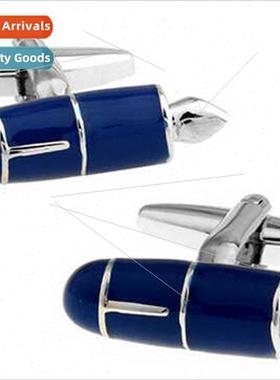 Resale cufflinks brass buttons fountain pen shape three colo