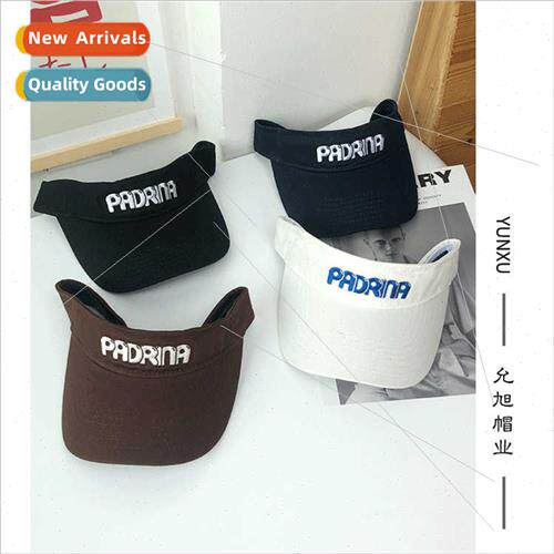 Korea letters hollow top sunscreen hat female tide brsummer