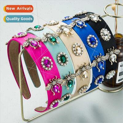 Hair bands baroque glter geometric colored glass rhinestones