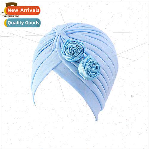 Spring Autumn Women Flower Turban Hat Indian Hat Ethnic Hat