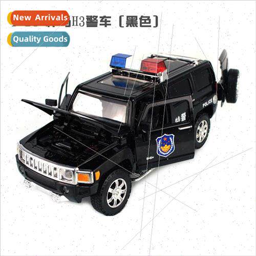 1:24 alloy police car model Hummer H2 police car toy wh soun