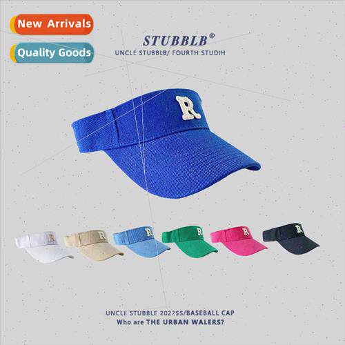 R letter hollow top sun hat female summer outdoor sports duc