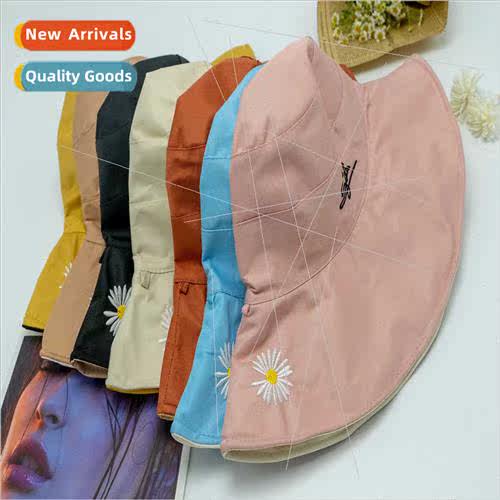 New small daisy double-sided fisherman hat summer large brim