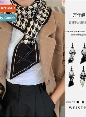 Autumn winter thickened wool knted neckerchief fluttering wh