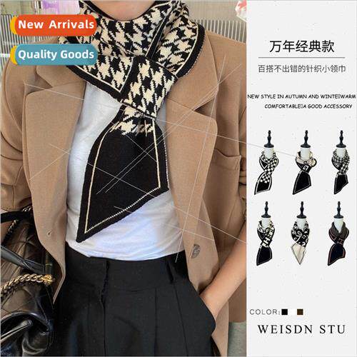 Autumn winter thickened wool knted neckerchief fluttering wh
