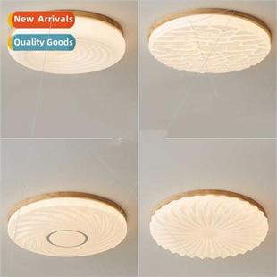 creative Scandinavian pleated round ceilin Bedroom log light