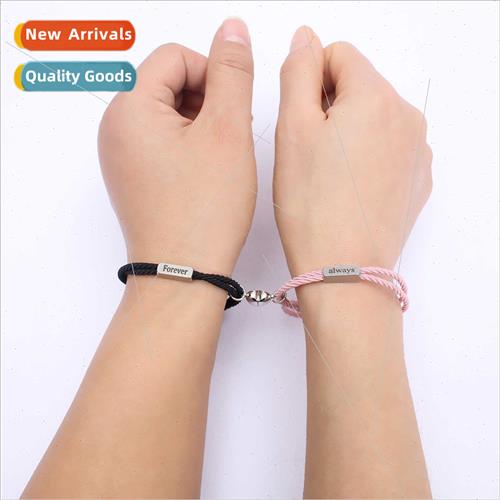 2023 Europe new mple love magnet stainless steel engraved co