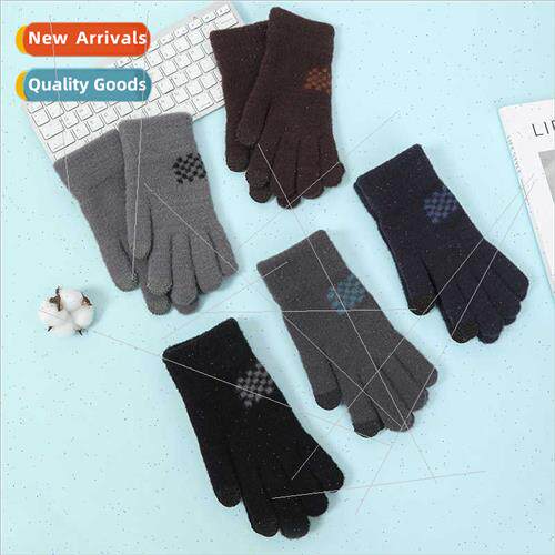 New fall winter warm knted gloves cold padded touch screen s