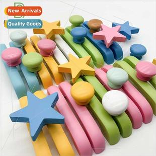 wood pull cartoon Colorful solid room pentagram woo children